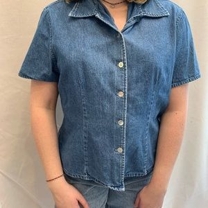 Vintage Jean Button Up Top
